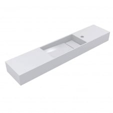 Умивальник Miraggio Toni 1050 L, miramarble, білий глянцевий