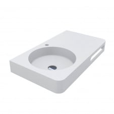 Умивальник Miraggio Loop 800 L, mirasoft, білий матовий