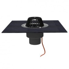 Покрівельна воронка Hutterer&Lechner GmbH DN160 вертикальний випуск з бітумним полотном та електрообігрівом (HL62.1H/5)