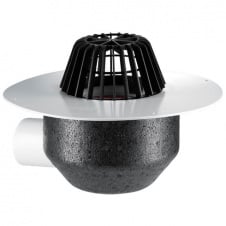 Покрівельна воронка Hutterer&Lechner GmbH DN110 горизонтальний випуск з ПВХ-фланцем (HL64P/1)