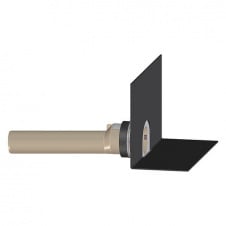 Покрівельна воронка Hutterer&Lechner DN75 горизонтальний випуск з бітумною мембраною та з’єднувальною трубою з ПП (HL68H.0/75)