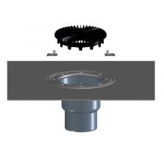 Корпус трапа для балконів та терас Hutterer&Lechner HL3100THK вертикальний DN75/110 із бітумним фланцем Вознесенськ