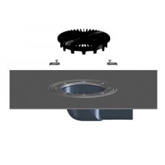 Корпус трапа для балконів та терас Hutterer&Lechner HL5100THK горизонтальний DN75 із бітумною мембраною Київ