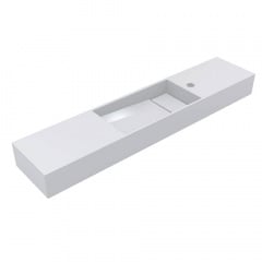 Умивальник Miraggio Toni 1050 L, miramarble, білий глянцевий Охтирка