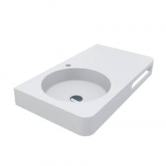 Умивальник Miraggio Loop 800 L, mirasoft, білий матовий Куп'янськ