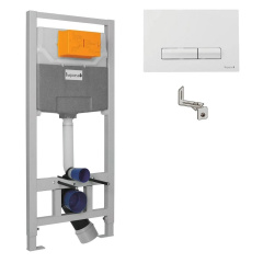 Комплект інсталяції для унітаза Imprese i-Frame 3в1 з білою кнопкою (i9120W) Молочанськ