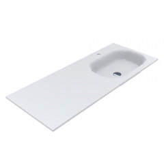 Умивальник Miraggio Lake 1250 R miramarble, білий глянцевий (8815193) Токмак