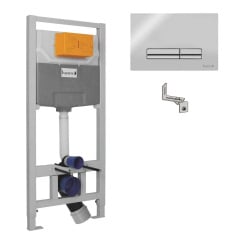 Комплект інсталяції для унітаза Imprese i-Frame 3в1 з хром кнопкою (i9120C) Петрово