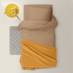 Плед покрывало COSAS Curcuma Waffle Weave 110х140 см Горчичный Вознесенск