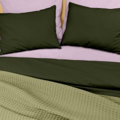 Плед покрывало вафельное COSAS Sage Greek Waffle 75x95 см Зеленый Обухов