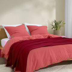 Плед покрывало косичка COSAS Merlot Knitted Braid 160х230 см Красный Кропивницкий