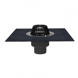 Покрівельна воронка Hutterer&Lechner HL62H/7 DN75 з вертикальним випуском з бітумним полотном