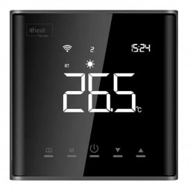 Терморегулятор сенсорний для електричної теплої підлоги 4Heat AE-669 з Wi-Fi, чорний
