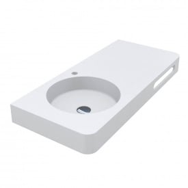 Умивальник Miraggio Loop 1000 L, mirasoft, білий матовий