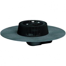 Покрівельна воронка Hutterer&Lechner DN75 горизонтальний випуск з відсікачем повітря та полімербітумним полотном (HL64HPower)