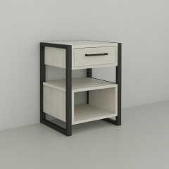 Тумба для прихожей Tobi Sho Степь ЛТ-8 в стиле Лофт с ящиком, 460х350х600 мм Дуб крафт белый Київ