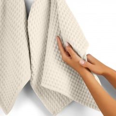 Рушник вафельний COSAS Biscuit Greek Waffle 65x120 см Бежевий Золотоноша