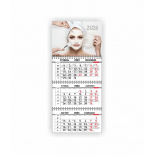 Квартальний настінний календар Vivay 2026 Салон краси 30x65 см Різнокольоровий (hub_26tney)