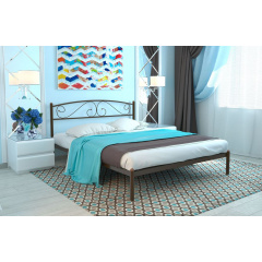 Кровать двуспальная металлическая Метакам VERONA-1 200X160 коричневый Київ