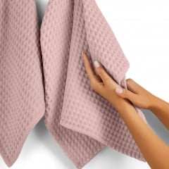 Рушник вафельний COSAS Flamingo Greek Waffle 115x100 см Рожевий Київ