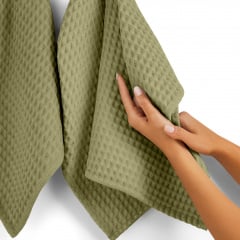 Полотенце вафельное COSAS Sage Greek Waffle 45x90 см Зеленый Нововолынск