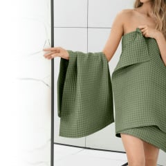 Рушник вафельний COSAS Olive Greek Waffle 25x50 см Оливковий Красноград