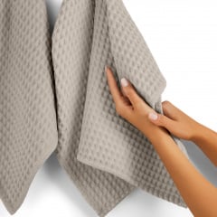 Полотенце вафельное COSAS Bronze Greek Waffle 115x200 см Песочный Белая Церковь