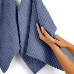 Рушник вафельний COSAS Baltic Greek Waffle 75x130 Синій Стрий