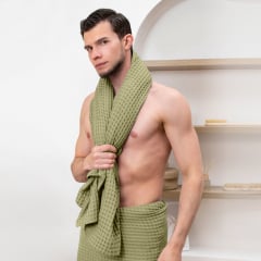 Рушник вафельний COSAS Sage Greek Waffle 25x50 см Зелений Братське