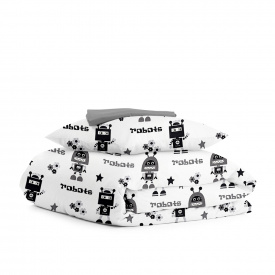 Дитяча постільна білизна в ліжечко COSAS Robots CS2 110х140 см Різнокольоровий