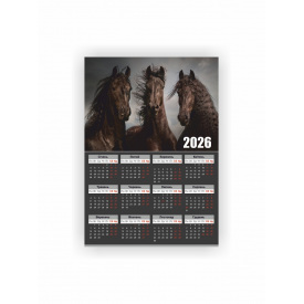 Календар-плакат Vivay 2026 Рік коня А3 Різнокольоровий (hub_cvxa3b)