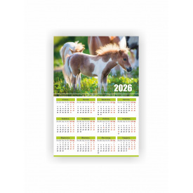 Календарь-плакат Vivay 2026 Год лошади А3 Разноцветный (hub_u33xl4)