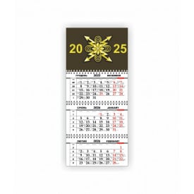 Квартальный настенный календарь Vivay 2026 Украина 30x65 см Разноцветный (hub_8tg410)