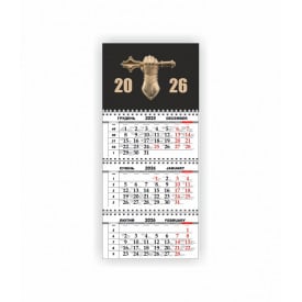 Квартальний настінний календар Vivay 2026 Україна 30x65 см Різнокольоровий (hub_y4hdhj)