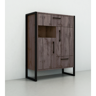 Тумба для передпокою Tobi Sho Норд ЛТ-11 у стилі Лофт з шухлядами і дверцятами, 660х350х900 мм Хортиця