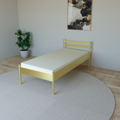 Кровать Tobi Sho COMFORT-1 односпальная металлическая 190X90 Золотой Київ