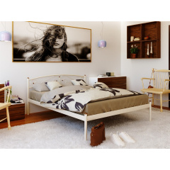 Кровать полуторная металлическая Метакам VERONA-1 190X120 Бежевый Київ