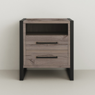 Тумба для передпокою Tobi Sho Фрейм ЛТ-7 у стилі Лофт з двома шухлядами, 460х350х600 мм Хортиця