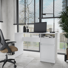 Стіл письмовий Компаніт Німфея альба Аспірант 120.4х75.4х53.4 см Білий Доманівка