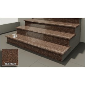 Гранітні сходинки Токівський червоні