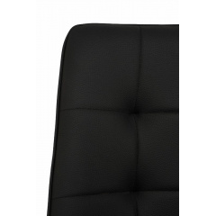 Стілець обідній зі спинкою Мілано М-75 для кухні, їдальні, кафе зі штучної шкіри Чорний/чорний 890х510х605 мм Київ