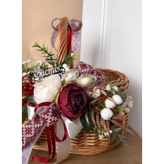 Пасхальная корзина “украинская вишиванка”, 35 см Коростень