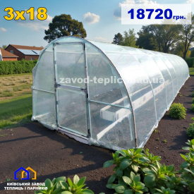 Теплиця з плівкою 3х18