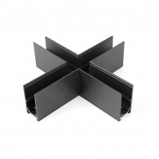 Х образний з'єднувач Lightwell LW-TRACK-X-SURF-CONNECTOR 2.68x5.1 см Чорний (304425)