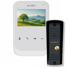 Комплект видеодомофон и панель вызова Slinex SK-04 + ML-16HR Black White (304264)