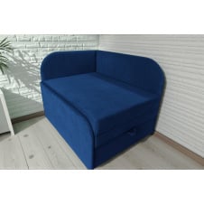 Крісло-ліжко дитяче Tobi Sho Діксі м'яке розкладне лівостороннє велюр Fiore Navy, 950х750х700 мм