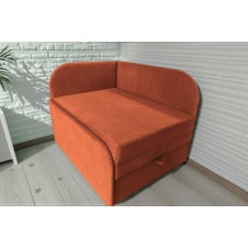 Крісло-ліжко дитяче Tobi Sho Діксі м'яке розкладне лівостороннє велюр Fiore Terra, 950х750х700 мм