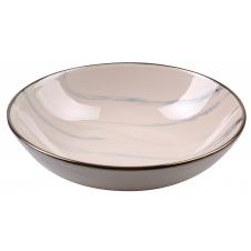 Тарілка супова Limited Edition Marble 20 см Бежево-чорний (6937677)