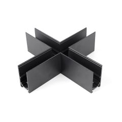Х образний з'єднувач Lightwell LW-TRACK-X-SURF-CONNECTOR 2.68x5.1 см Чорний (304425) Ворожба