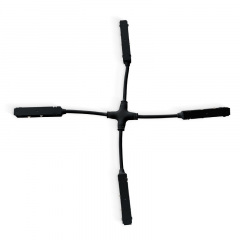 Х образный соединитель Lightwell LW-TRACK-X-CONNECTOR 90x17x18 мм Черный (304426) Киев